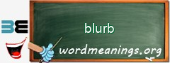 WordMeaning blackboard for blurb